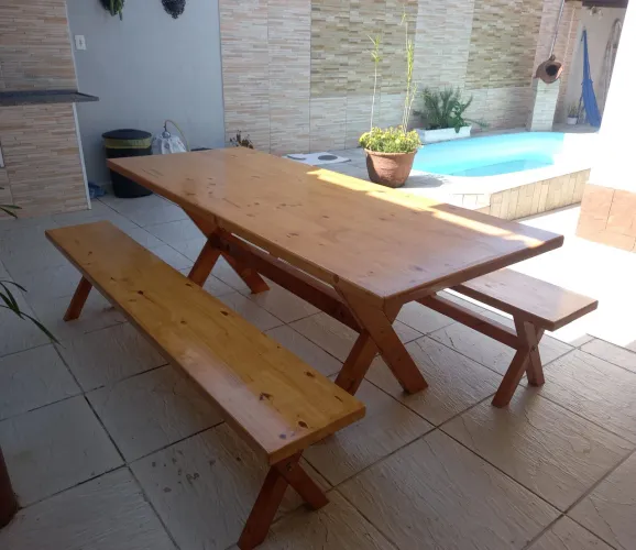 Mesa rústica Nova Marfim