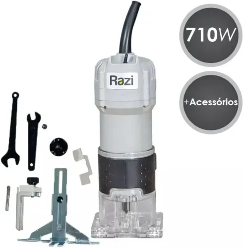 Tupia Laminadora de Mão Razi 710W = 30.000 RPM = 6mm = 220v