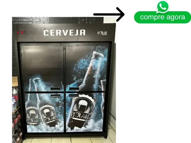Cervejeira 4 Portas Cega Polar Adesivada 220v