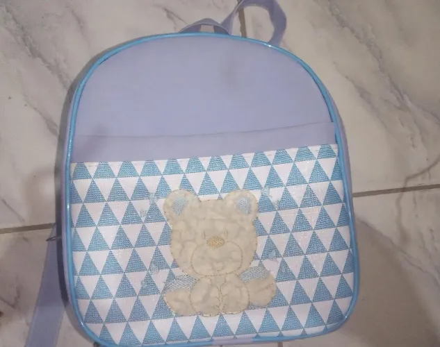Mochila de Bebê com Ursinho - Azul