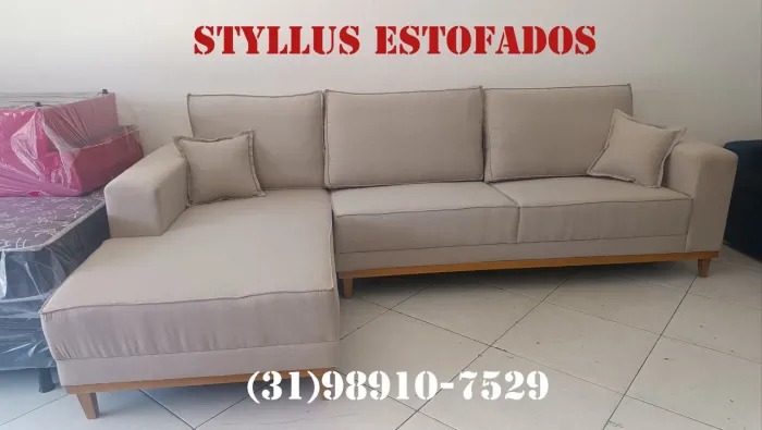 Sofá de Canto Moderno e Confortável