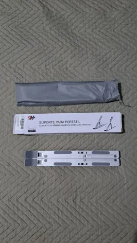 Base Suporte Para Notebook Alumínio Portátil Articulado Dobrável
