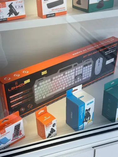 KIT TECLADO E MOUSE GAMER LED RGB LEHMOX