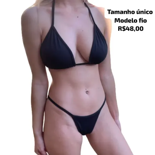 Biquíni feminino modelo fio forrado