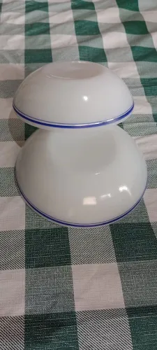 Lote de opalina detalhes azuis