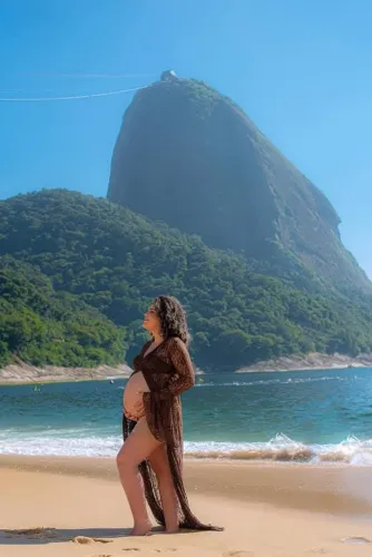 Vestido de Praia Elegante para Gestantes