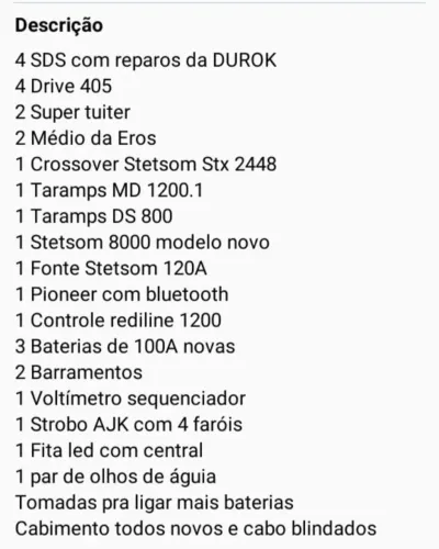 Som Automotivo TOP Pioneer/JBL Completo - NOVO!!!