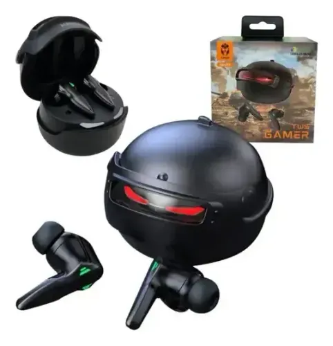 Fone De Ouvido Tws Gamer Bluetooth Kaidi Kd-777 Cor Preto