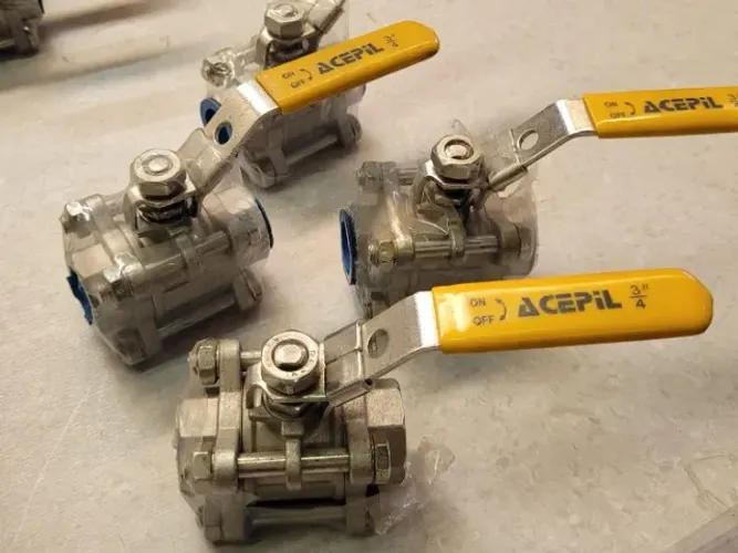 Válvula Esfera Tripartida Em Inox 304 Rosca 3/4