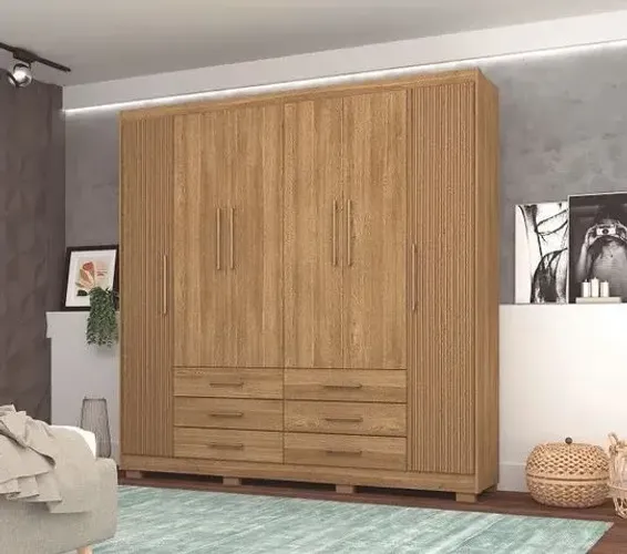 Guarda Roupa Canadá 6 Portas 6 Gavetas 100% MDF FAZEMOS ENTREGAS DF E ENTORNO