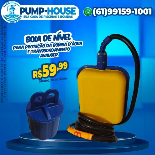 Boia de Nível Para Proteção da Bomba D'água e Transbordamento Anauger