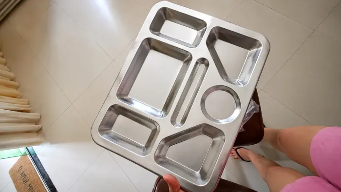 Bandeja Tramontina Service em Aço Inox com 7 Divisórias