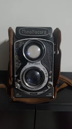Câmera Vintage Minoltacord TLR 120 - Lente Promar 75mm f/3.5 (Anos 50)