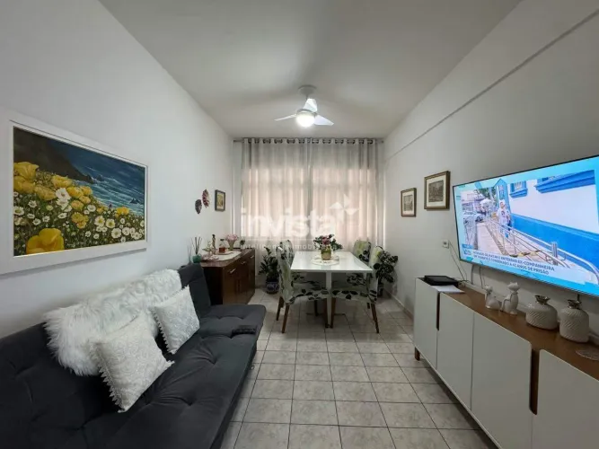 Apartamento 2 Dormitórios Semi-Mobiliado para Alugar no Gonzaga em Santos