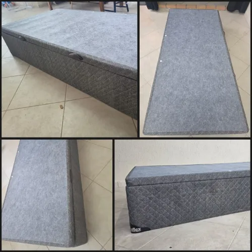 Cama Box Baú Solteiro Itaflex - Cor Chumbo