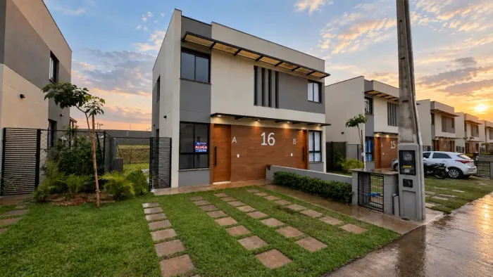 Sobrado Novo para Locação no Residencial Vila de Palermo em Tatuí/SP com 2 Dormitórios