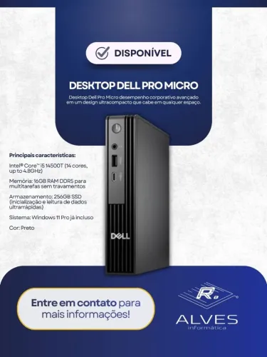 DESKTOP DELL PRO MICRO COM MOUSE E TECLADO