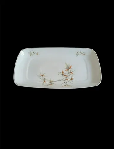 Travessa retangular grande Porcelana Schmidt, anos 80
