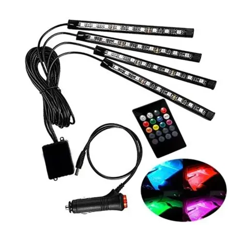 Barras de LED para interior do seu carro 
