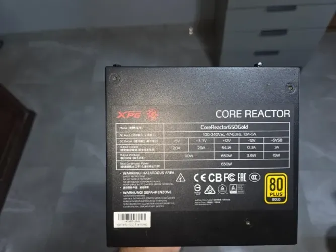 Fonte XPG Core Reactor 650W Gold Modular ? Sem Cabo ATX