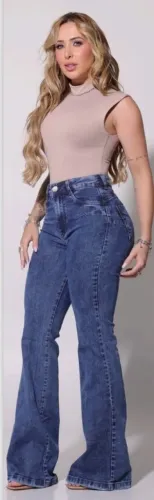 calça jeans feminina marca Palazzi