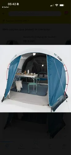 Quechua Barraca de Camping Quechua 4.1 Fresh & Black Arpenaz