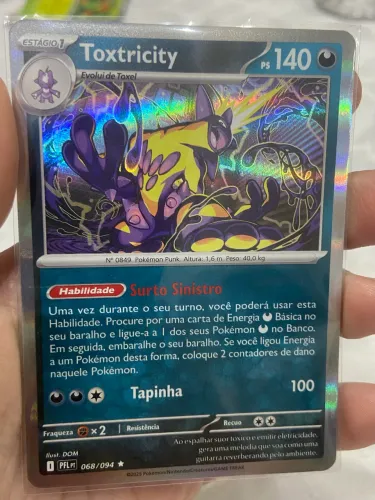 Carta Pokémon Toxtricity 068/094 Holo Original Copag