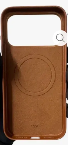 Capa de couro marrom iPhone 17 pro Max