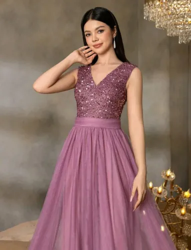 Vestido longo Rosê Tam 12 anos