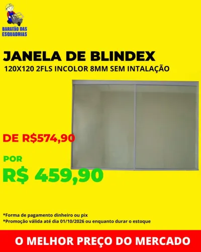 JANELA DE VIDRO - Promoção!