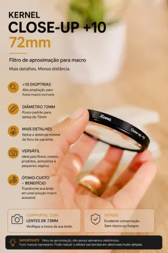 Filtro kernel close UP para Canon