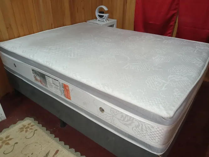 Cama casal box massagiadora