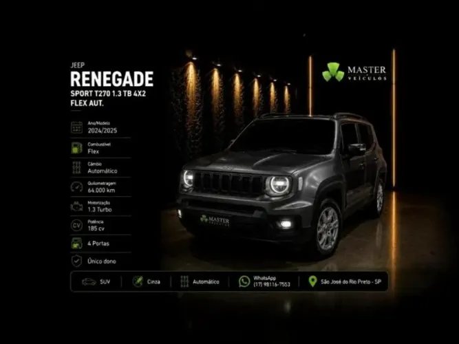 Jeep Renegade Sport T270 1.3 TB 4X2 Flex Aut. 2022