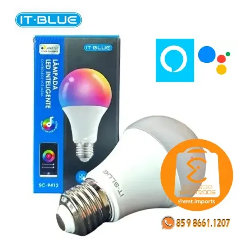 Lâmpada Smart Led RGB 10w E27 It-Blue SC-9412