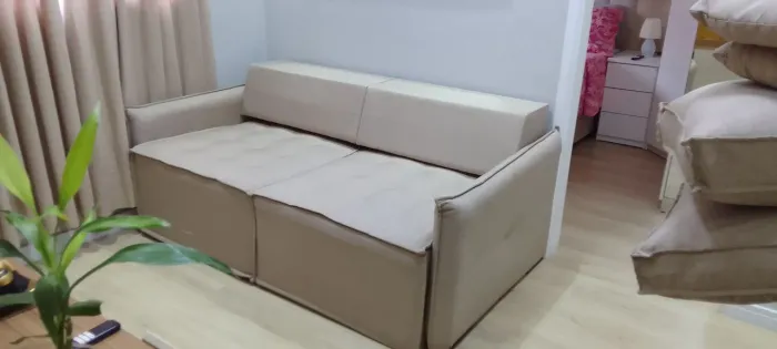 Sofa retratil 3 lugares 1.80 de largura em linho