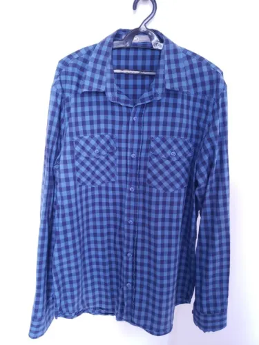 camisa masculina hering xadrez azul e marinho - tam m