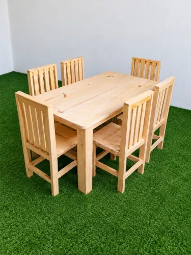 Conjunto mesa e 6 cadeiras infantis