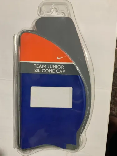 touca de silicone natação nike azul infantil unissex tamanho unico