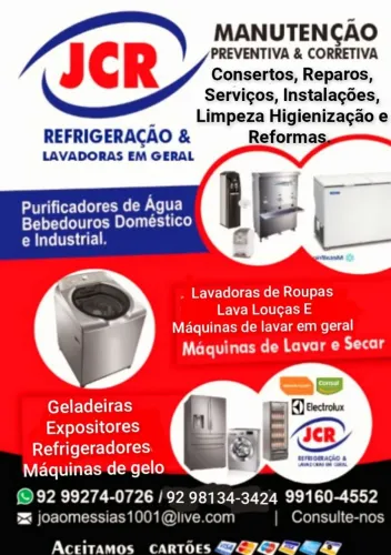 Assistência Técnica de Máquinas ou Lavadoras de Roupas