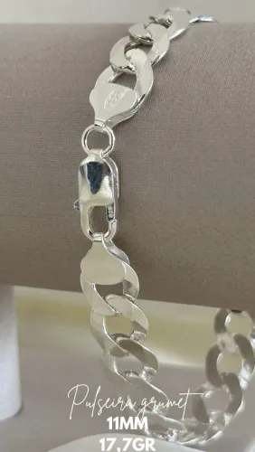 PULSEIRA 11mm 17,7g ESCAMA DE PEIXE (PRATA925)