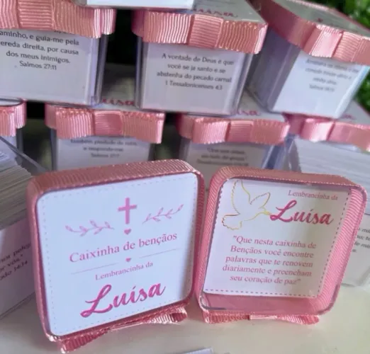 Caixinha de Bênçãos / Versículos Bíblicos Diários - Lembrancinha Personalizada