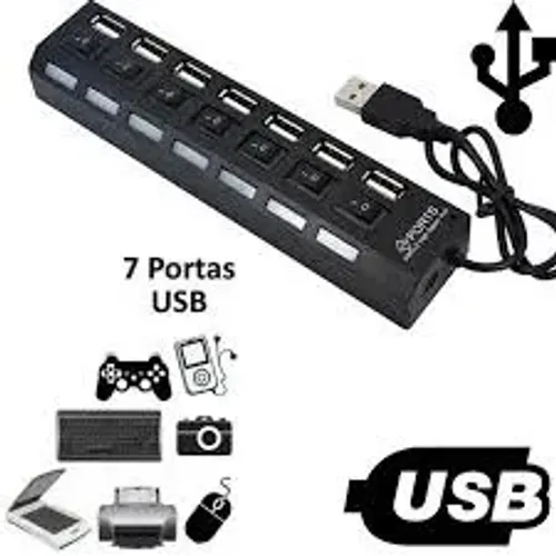 Hub usb com chaves individuais