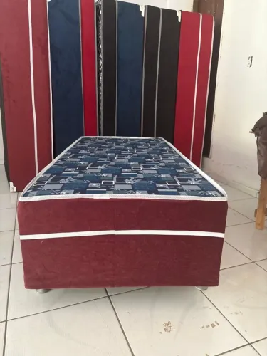 Cama box de solteiro Espuma 10cm completo com pes novos entrego Manaus