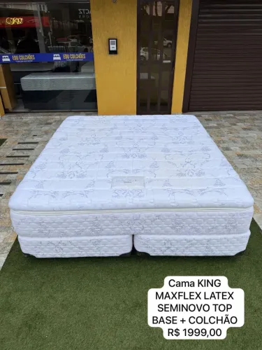Cama KING MAXFLEX SEMINOVO COM BASE - Entrego!