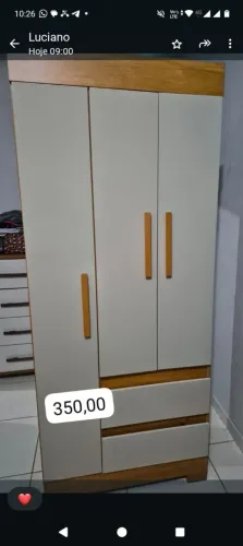 Roupeiro de solteiro, semi novo, pouco meses de uso.