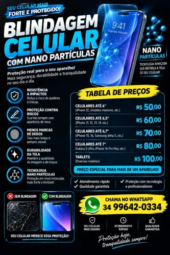 ? BLINDAGEM DE CELULAR COM NANO PARTÍCULAS ? EM DOMICÍLIO!
