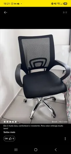 Cadeira de Escritório Giratória Ergonômica