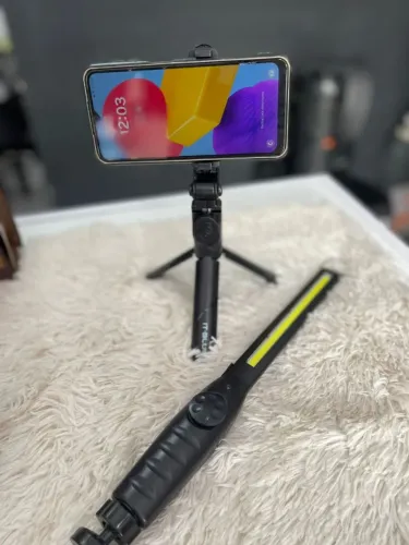 Bastão tripe pau de self com bluetooth fotos videos