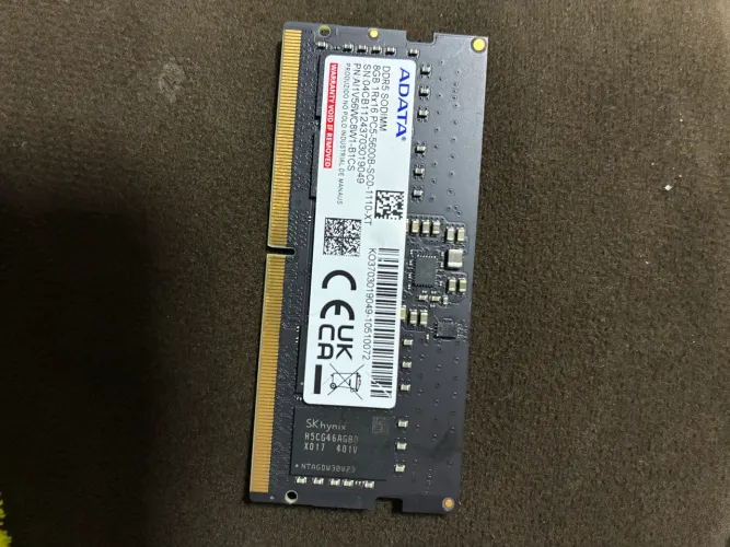 Memória RAM ddr5 8gb Adata 56000 notebook