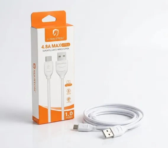 CABOS USB TIPO-C H'MASTON (MODELOS H72-3) 4.8A 1 METRO CARREGAMENTO RÁPIDO (NOVO)
